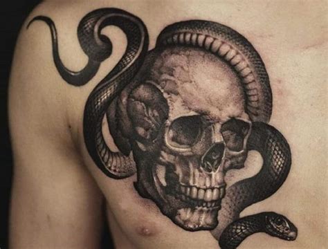 tatuajes de craneos para mujer|tatuajes de calavera y serpente.